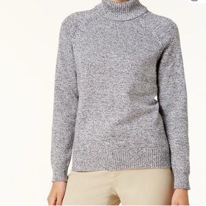 Karen Scott Heather Gray Turtleneck Sweater